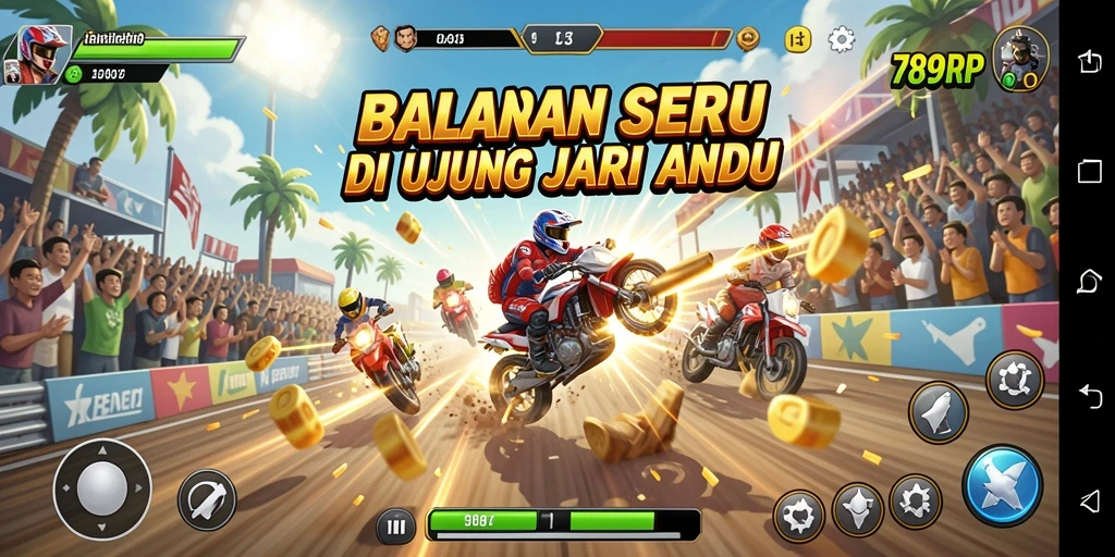 Tangkapan layar dari gameplay balapan seru di 789RP.