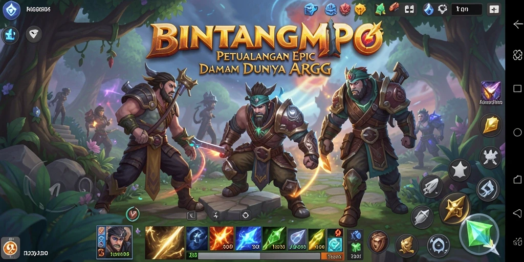Screenshot BINTANGMPO menampilkan aksi pertarungan ARPG yang intens.
