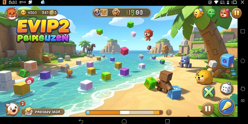 Tampilan screenshot utama EVIP2 menampilkan gameplay Puzzle yang penuh tantangan.