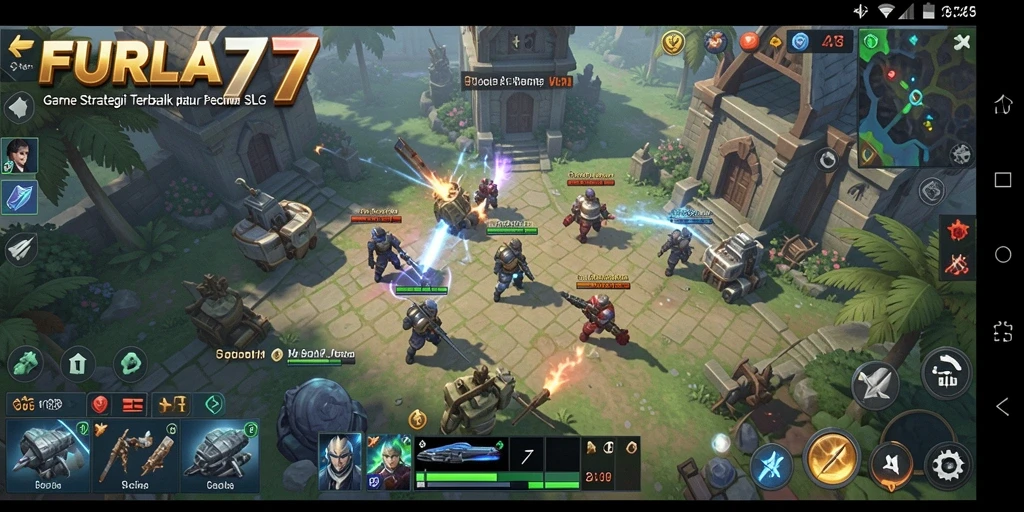 Screenshot gameplay FURLA77 yang menampilkan pertempuran strategis yang mendebarkan.