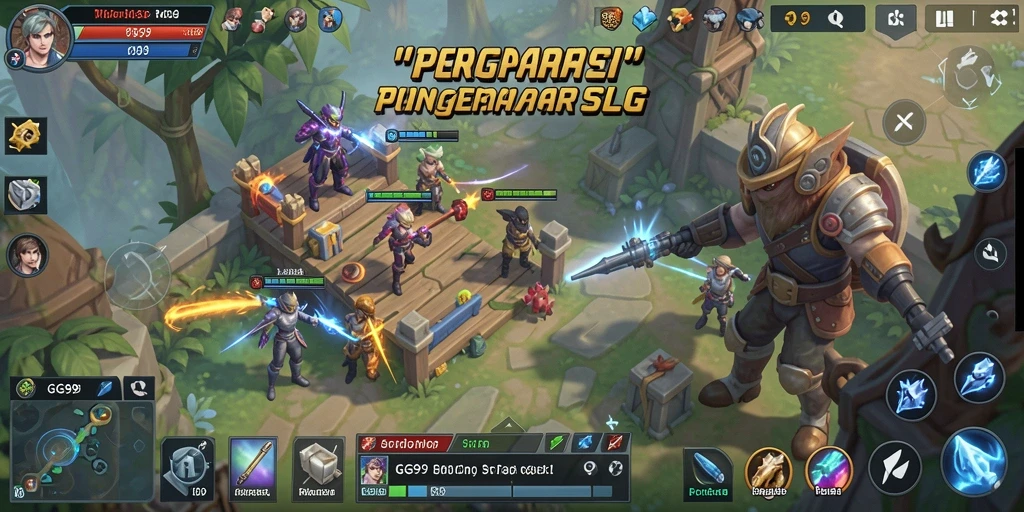 Tampilan permainan SLG yang penuh strategi dan taktik.