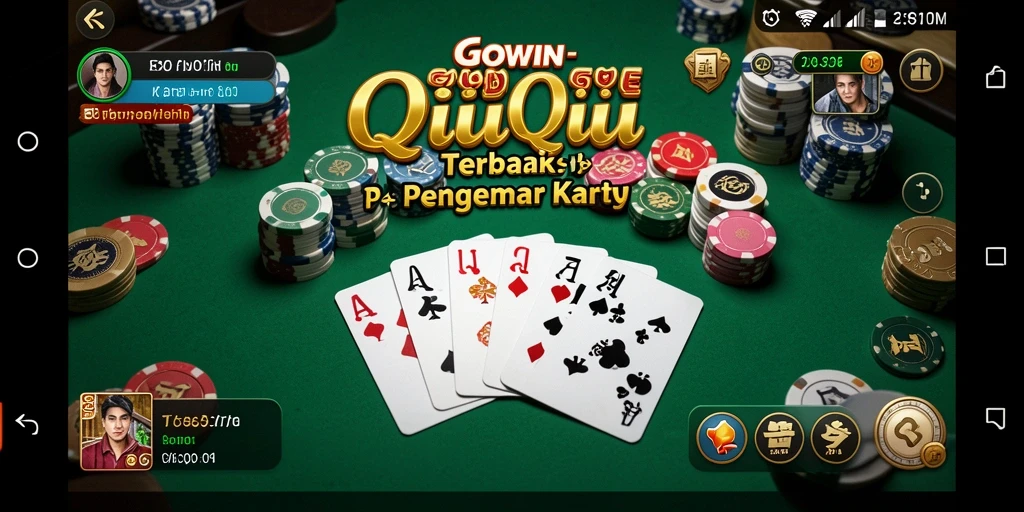 Tangkapan layar menunjukkan gameplay QiuQiu yang seru dan interaktif.