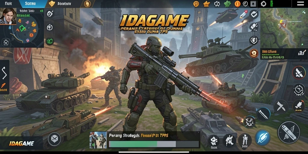 Tangkapan layar IDAGAME menampilkan aksi pertempuran seru dengan grafis tajam.