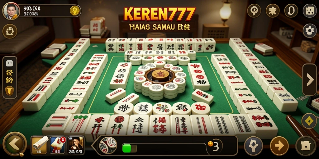 Tampilan gameplay Mahjong yang menantang dan menyenangkan.