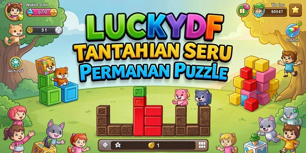 Tampilan gameplay LUCKYDF dengan teka-teki menantang.