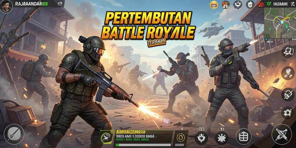 Tampilan gameplay RAJABANDAR88 yang mendebarkan dalam pertempuran Battle Royale.