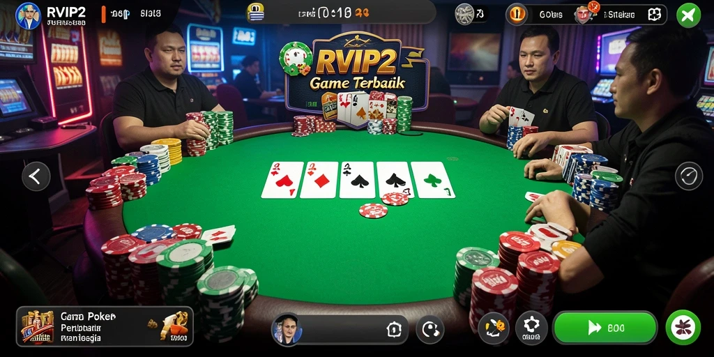 Tampilan screenshot gameplay poker yang menarik dan mendebarkan.