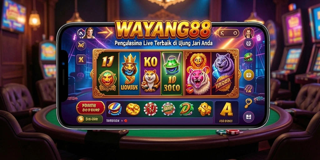 Screenshot utama WAYANG88 menampilkan gameplay Live Casino yang menarik.