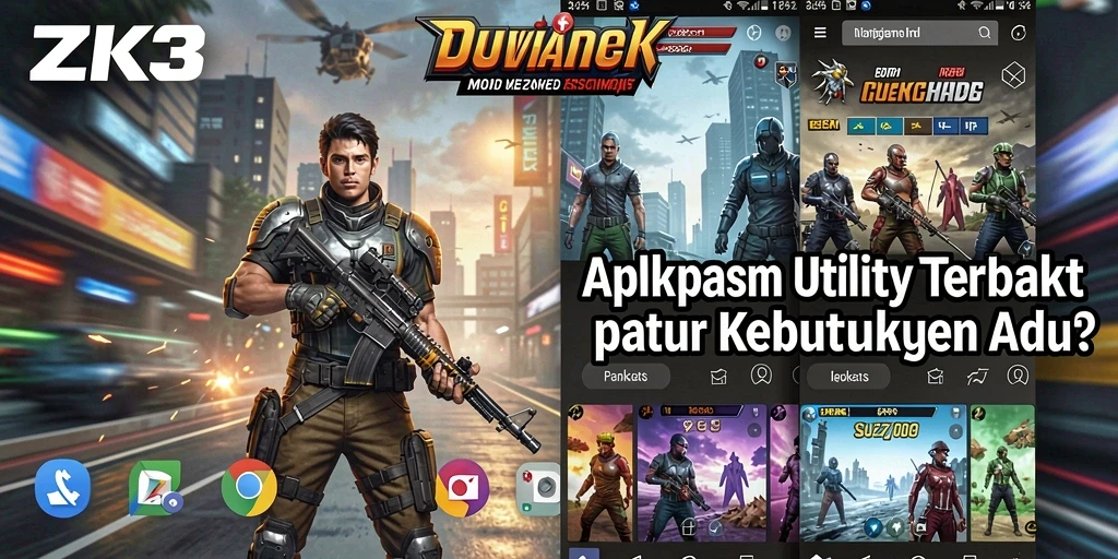 Tampilan utama ZK3 dengan fitur-fitur Utility yang berguna.